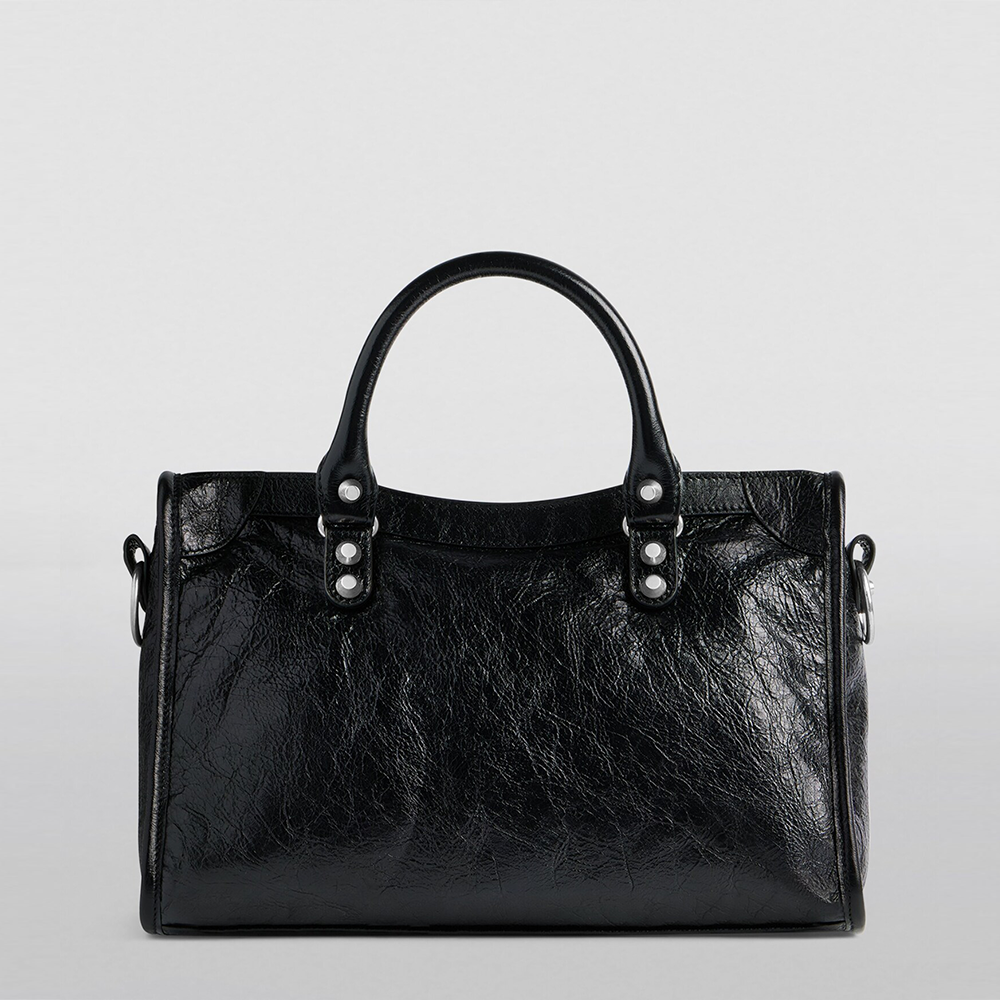 Balenciaga Black Small Leather Le City Top-Handle Bag