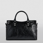 Balenciaga Black Small Leather Le City Top-Handle Bag