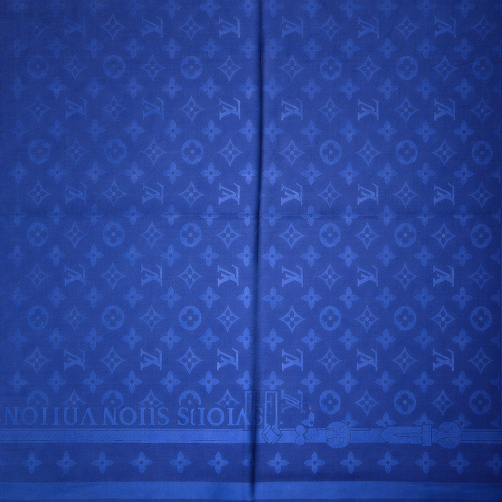 Louis Vuitton Monogram Wool & Silk Scarf – Royal Blue