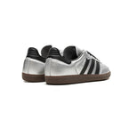 Adidas Samba OG  Sneakers, Metallic Silver, Black, and Gham