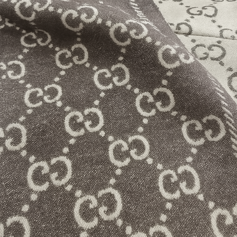 Gucci GG Reversible Wool & Cashmere Scarf – Brown & Beige
