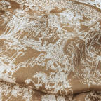 Christian Dior Toile de Jouy Embroidered Wool Scarf – Beige & Camel