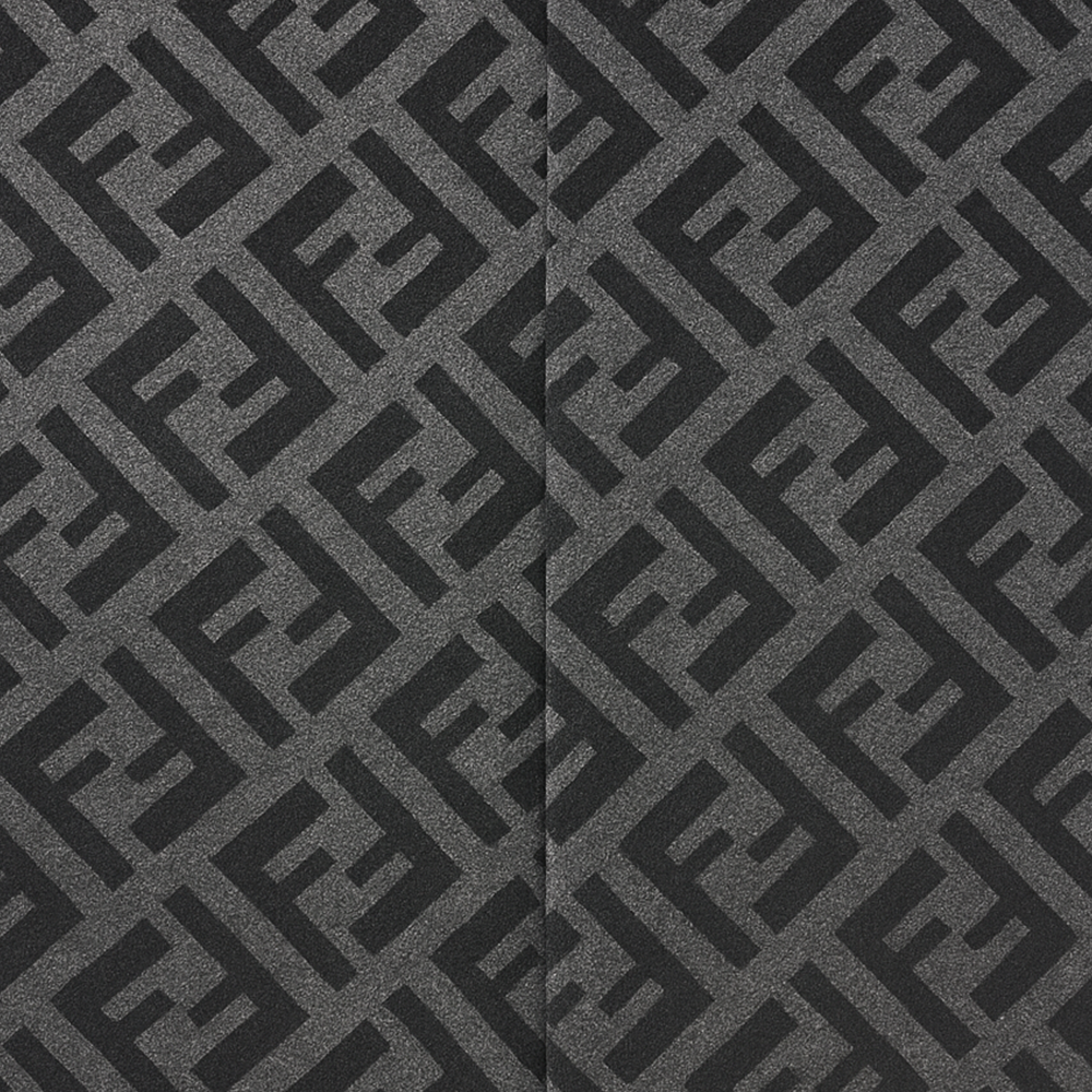 Fendi FF Logo Wool Scarf Black