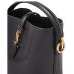 Saint Laurent Le 37 Mini Leather Bucket Bag Black