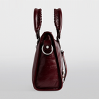 Balenciaga Burgundy Small Leather Le City Top-Handle Bag