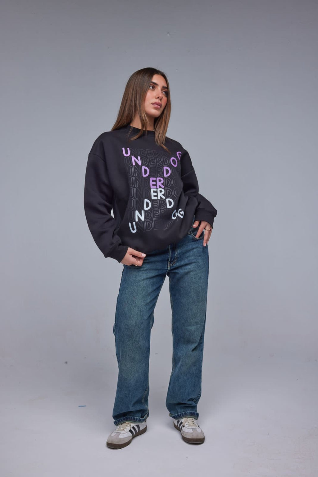 Unisex Design X Printed Sweatshirt - All About Eg