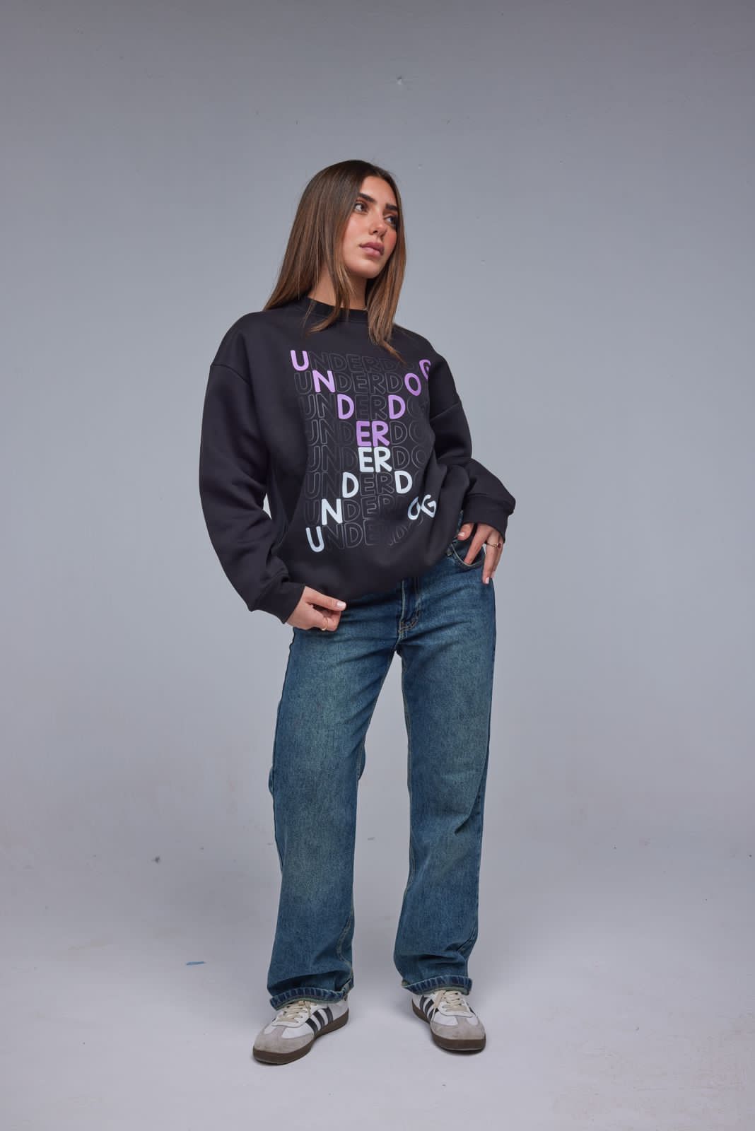 Unisex Design X Printed Sweatshirt - All About Eg