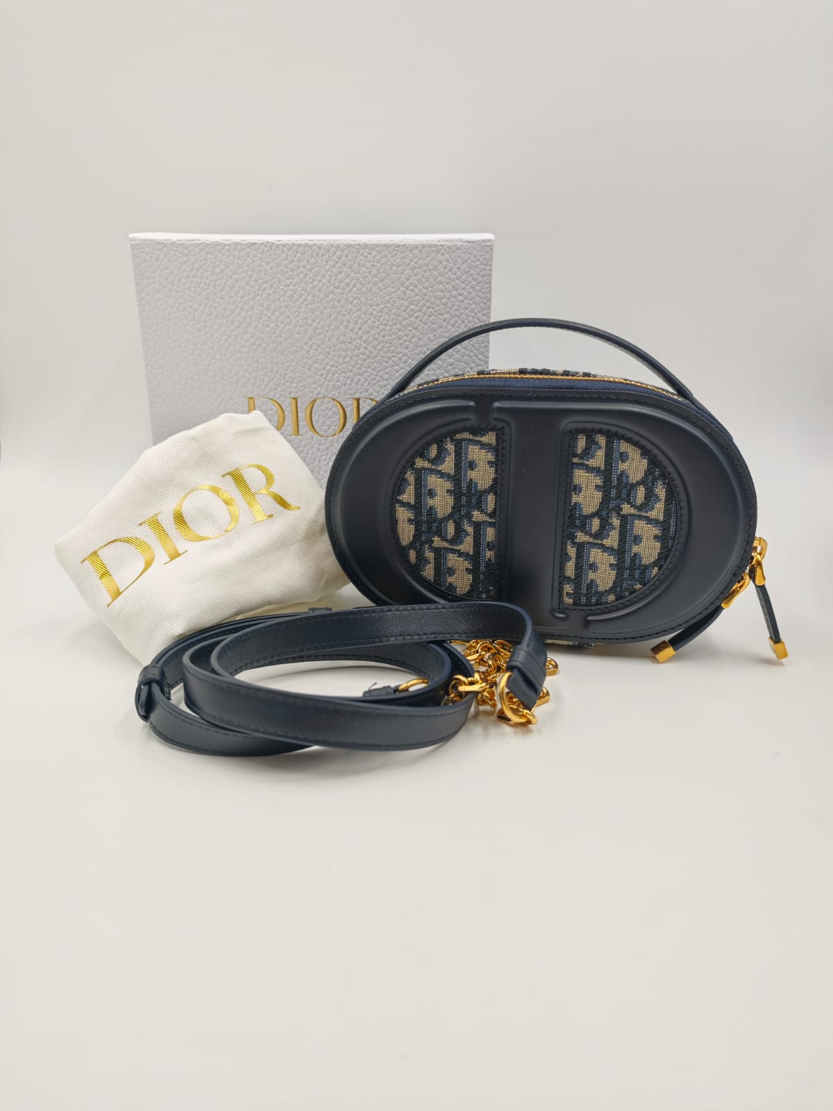 Christian Dior CD Signature Oval Camera Bag - All About Eg