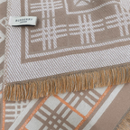 Burberry Equestrian Knight Wool & Cashmere Scarf – Beige