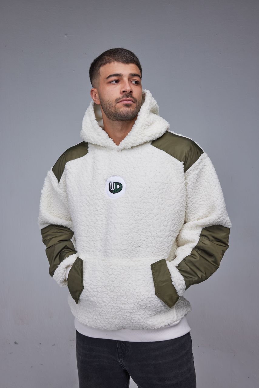 Hoodie Sweatshirt Fur White - All About Eg