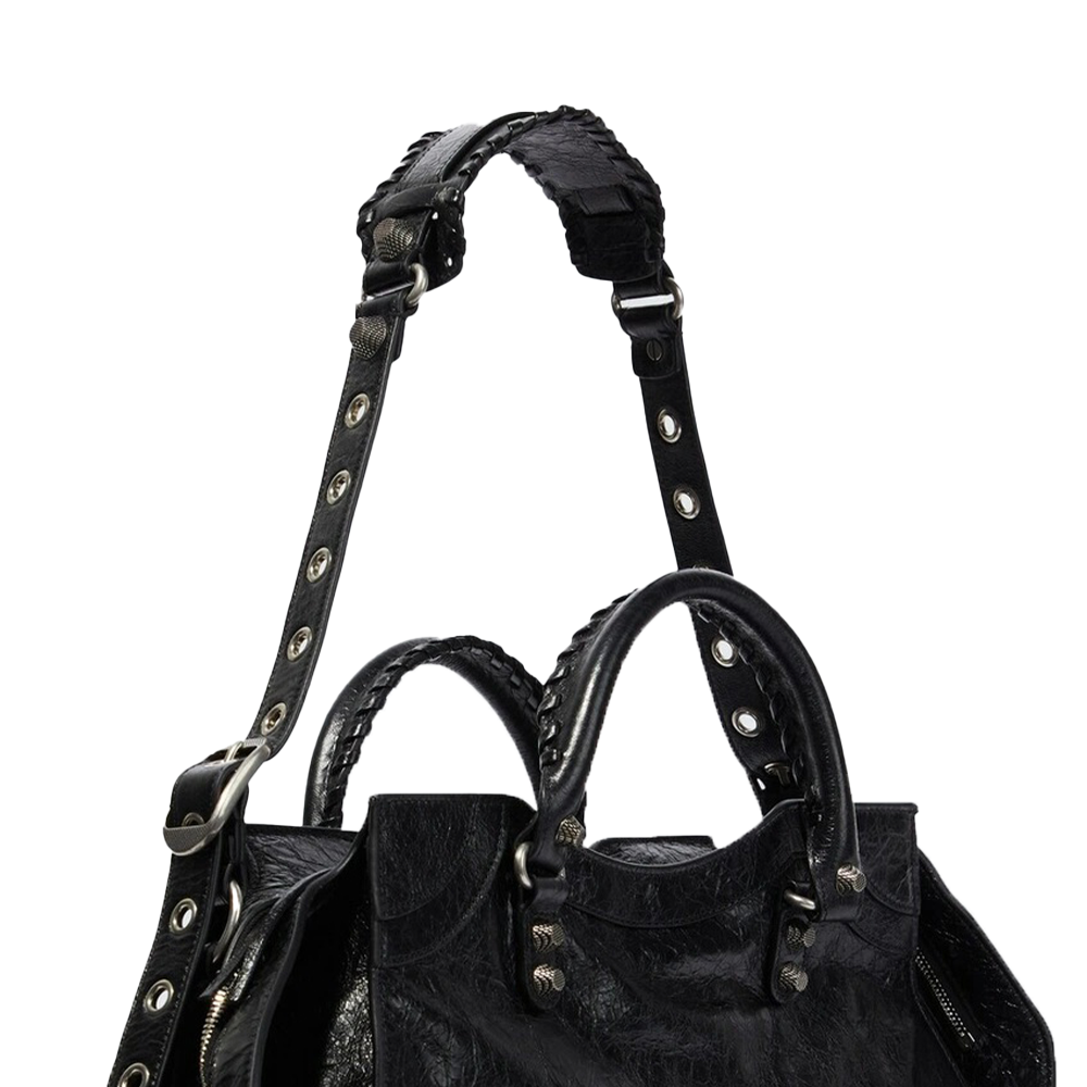 Balenciaga Black Small Leather Le City Top-Handle Bag