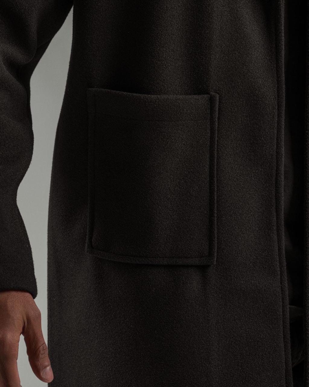 Oversized Knitted Sweater Black Coat Casual Lapel Warm Overcoat With Pockets - All About Eg