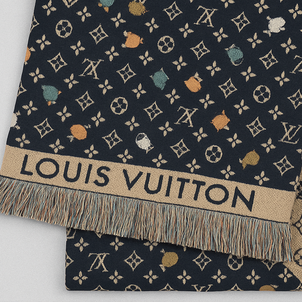Louis Vuitton Reversible Monogram Wool Scarf