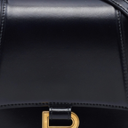 Balenciaga Black Leather Hourglass Box Top Handle Bag - All About Eg