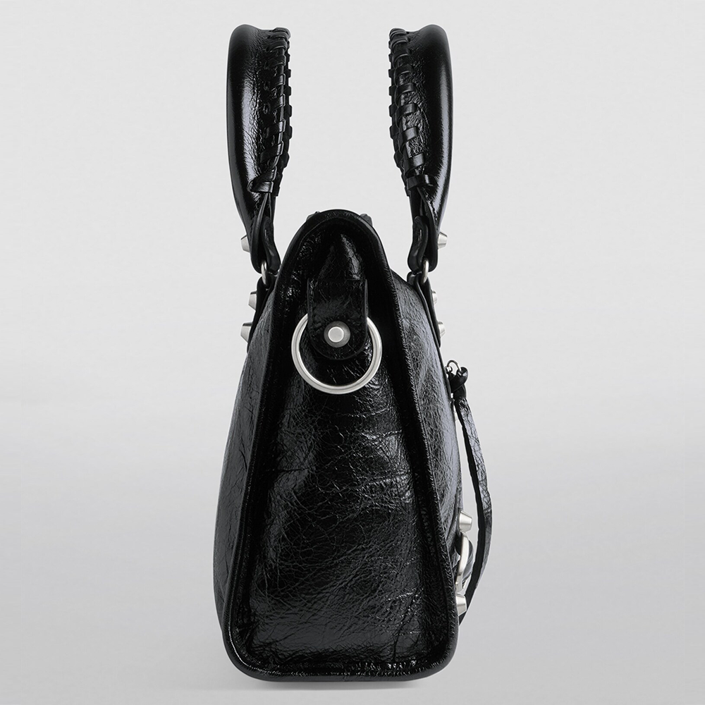 Balenciaga Black Small Leather Le City Top-Handle Bag