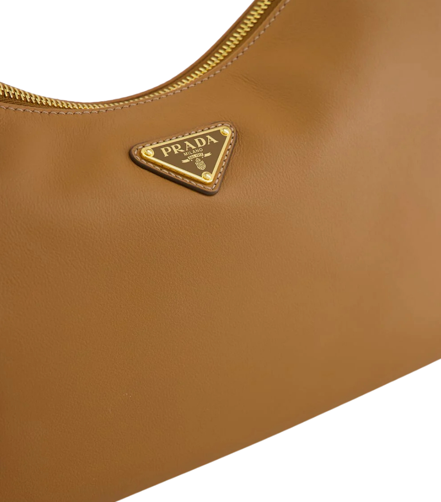 Prada Brown Leather Medium Shoulder Bag