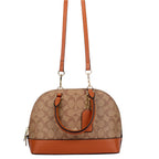 Coach-Medium-Bennett-Satchel-In-Cross Grain Brown