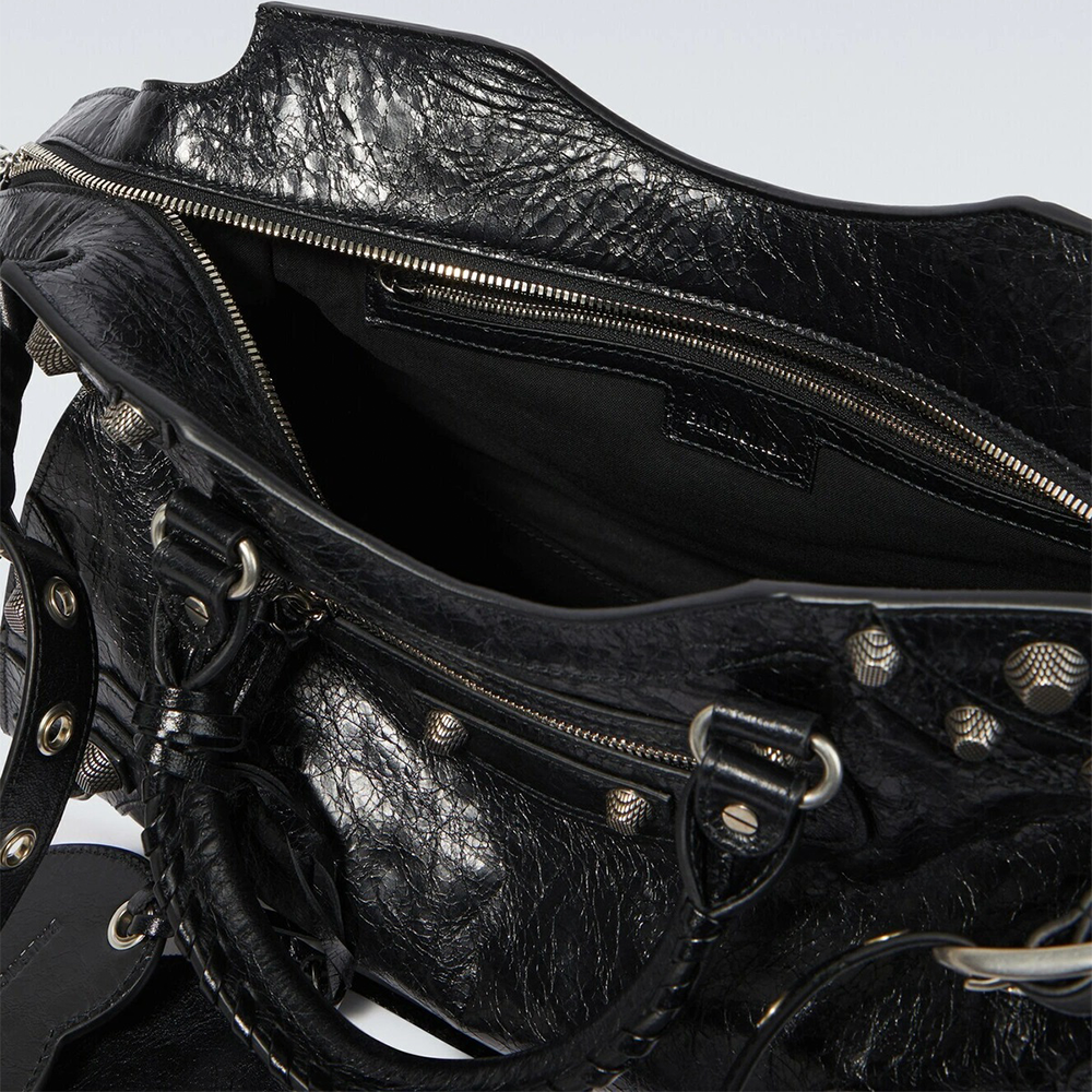 Balenciaga Black Small Leather Le City Top-Handle Bag