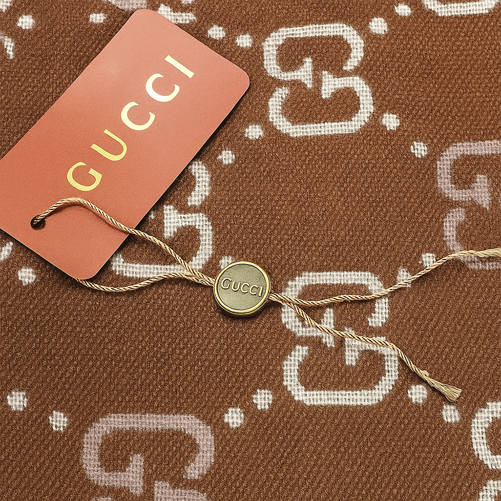 Gucci Reversible GG Jacquard Wool Scarf – Brown & Beige