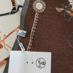 Hermès Horse Equestrian Riders Wool & Cashmere Scarf – Brown & White