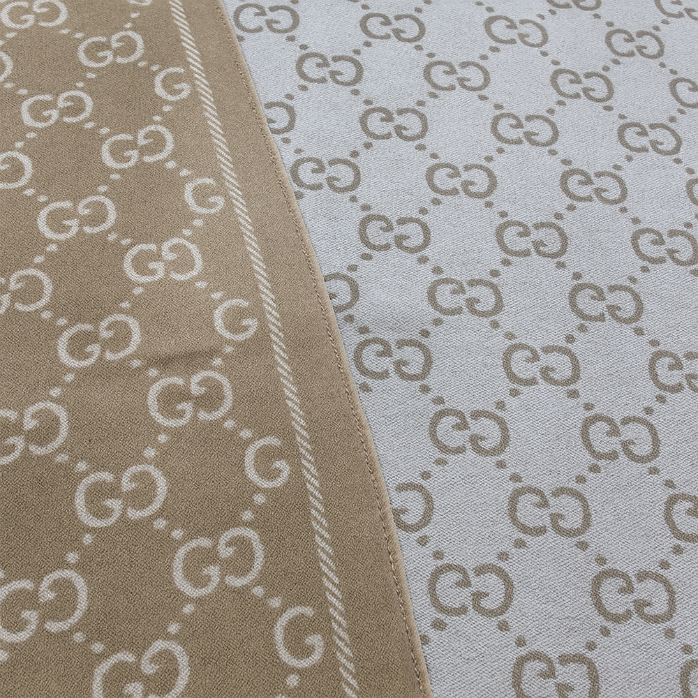 Gucci GG Reversible Wool Scarf – Beige