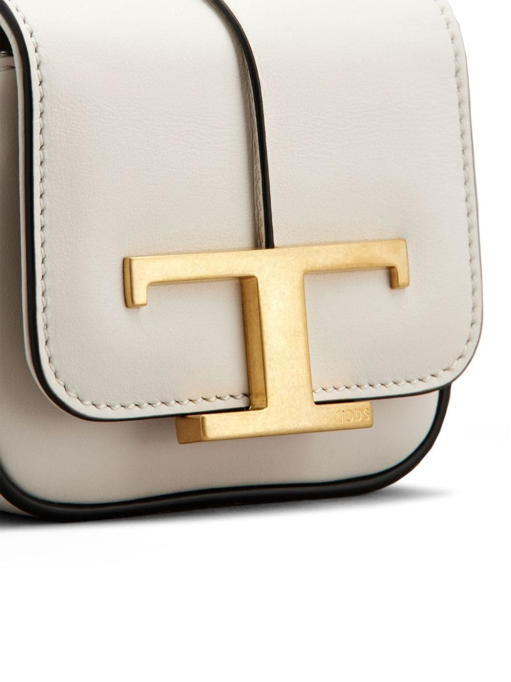Tod's Timeless Crossbody Bag In Leather Micro White - All About Eg