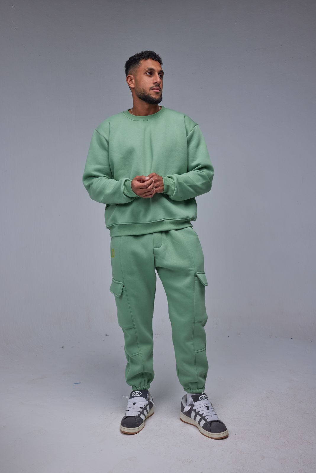 Crew Neck Mint Set Green - All About Eg