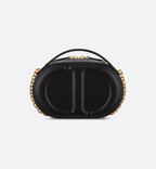 Christian Dior CD Signature Oval Camera Bag Black - All About Eg