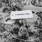 Christian Dior Toile de Jouy Embroidered Wool Scarf – Black & Cream