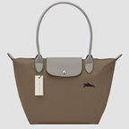 Longchamp Le Pliage M Handbag - Beige & Grey