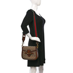 Gucci Monogram Medium Lady Web Shoulder Bag Beige Cuir - All About Eg