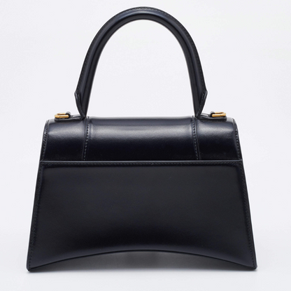 Balenciaga Black Leather Hourglass Box Top Handle Bag - All About Eg