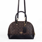 Coach Mini Bennett Satchel In Cross Grain Brown - All About Eg