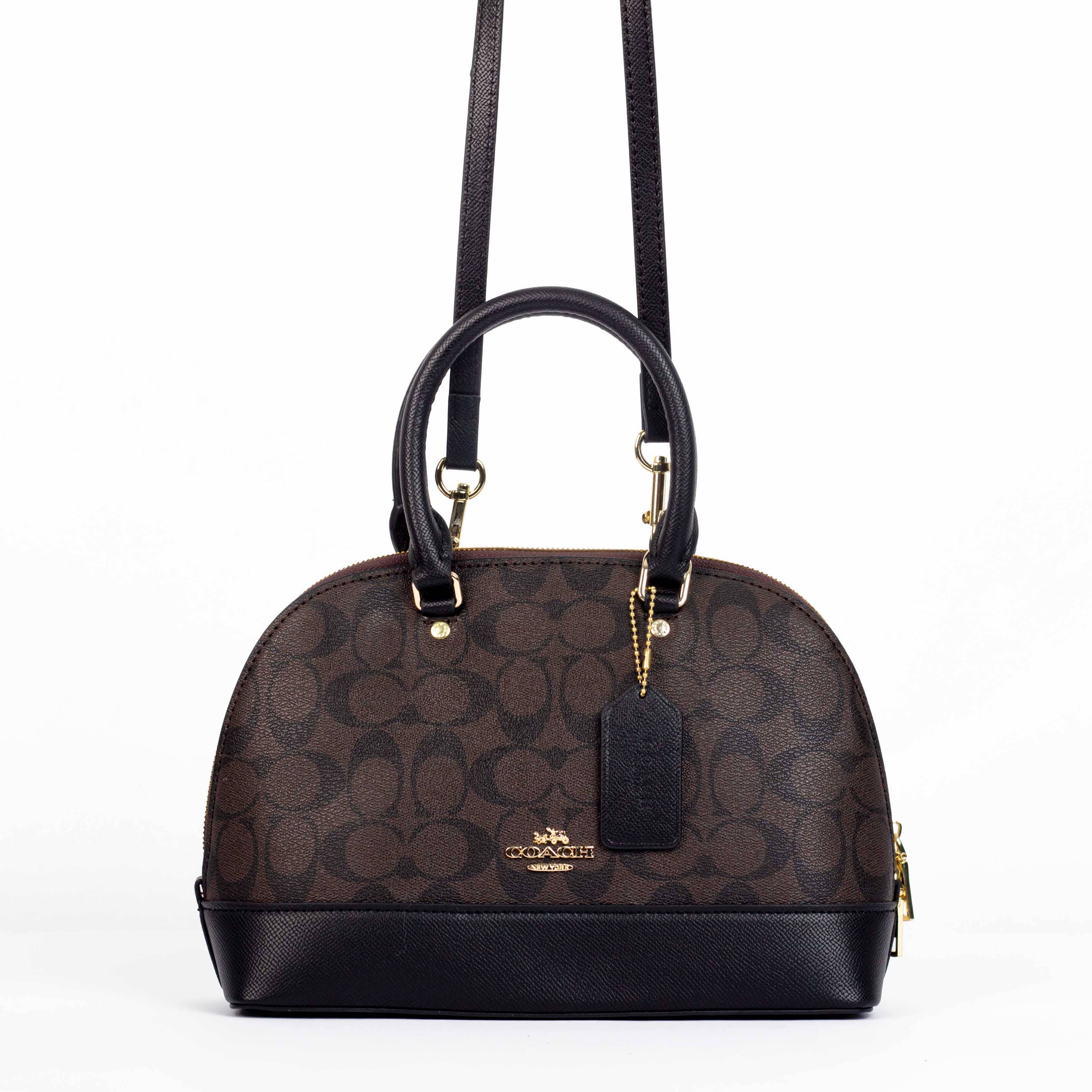 Coach Mini Bennett Satchel In Cross Grain Brown - All About Eg