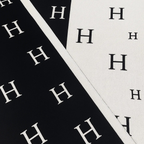 Hermès Reversible H Monogram Wool & Cashmere Scarf – Black & White