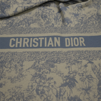 Christian Dior Toile de Jouy Wool Scarf – Blue & Beige