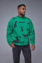 Sweatshirt - Green - Oversize - All About Eg
