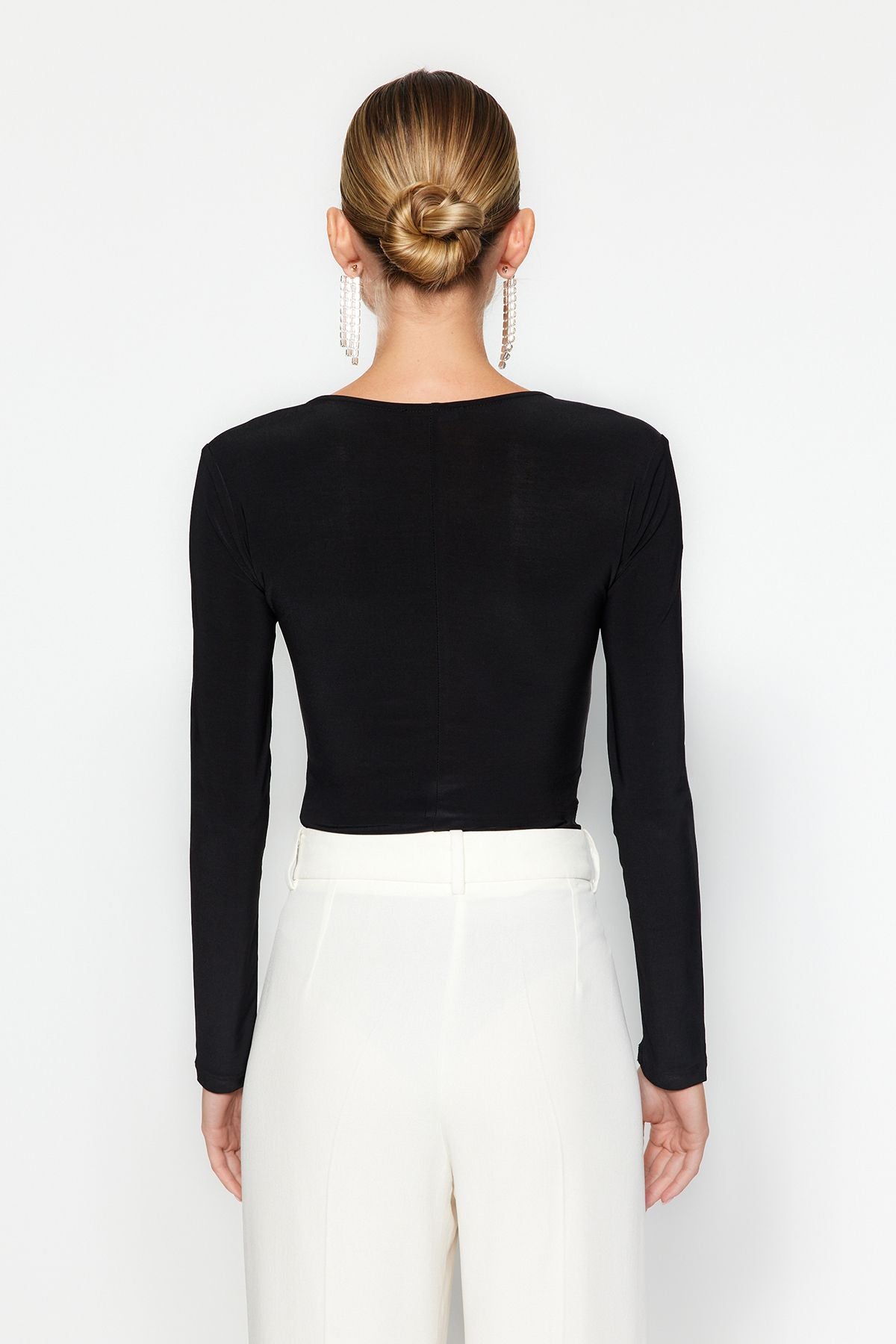 Black Glittered Jewelled Body - All About Eg