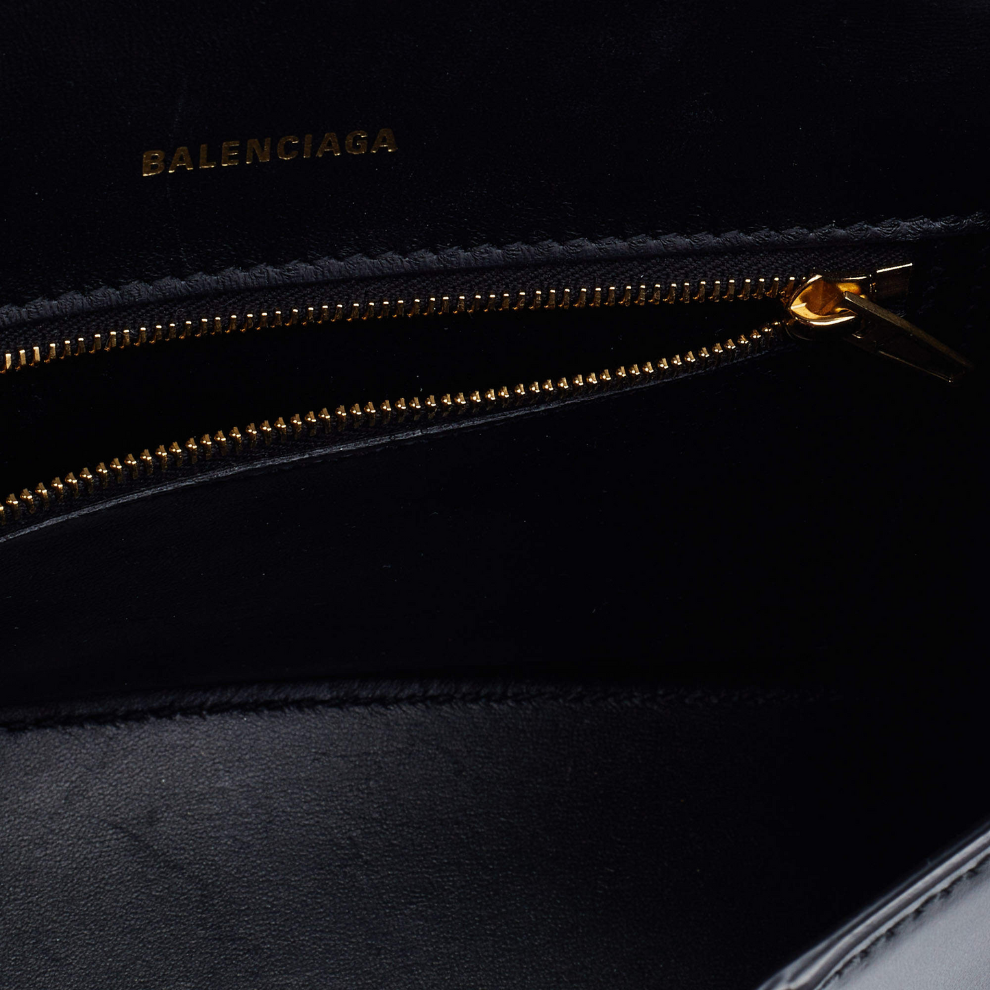 Balenciaga Black Leather Hourglass Box Top Handle Bag - All About Eg