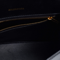 Balenciaga Black Leather Hourglass Box Top Handle Bag - All About Eg