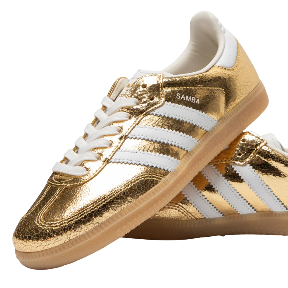 Adidas Samba Cracked Metallic Pak Gold' Sneaker