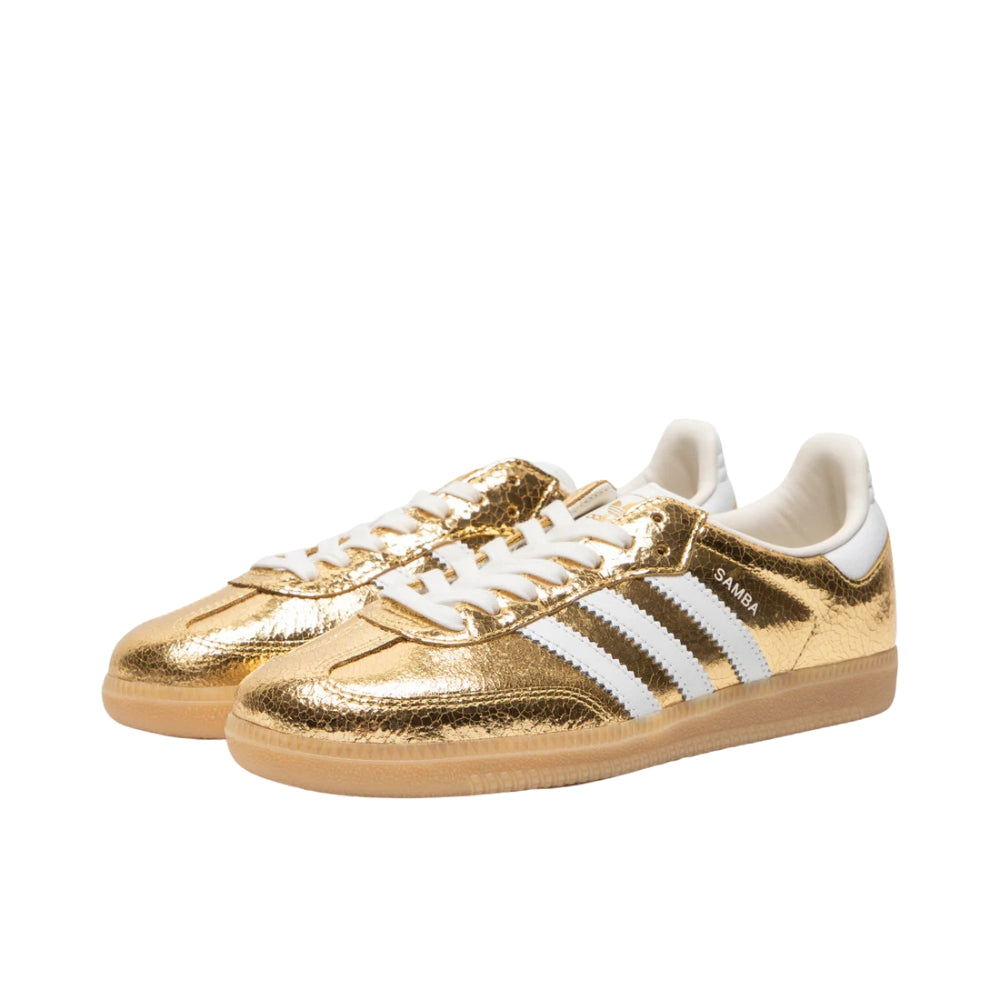 Adidas Samba Cracked Metallic Pak Gold' Sneaker