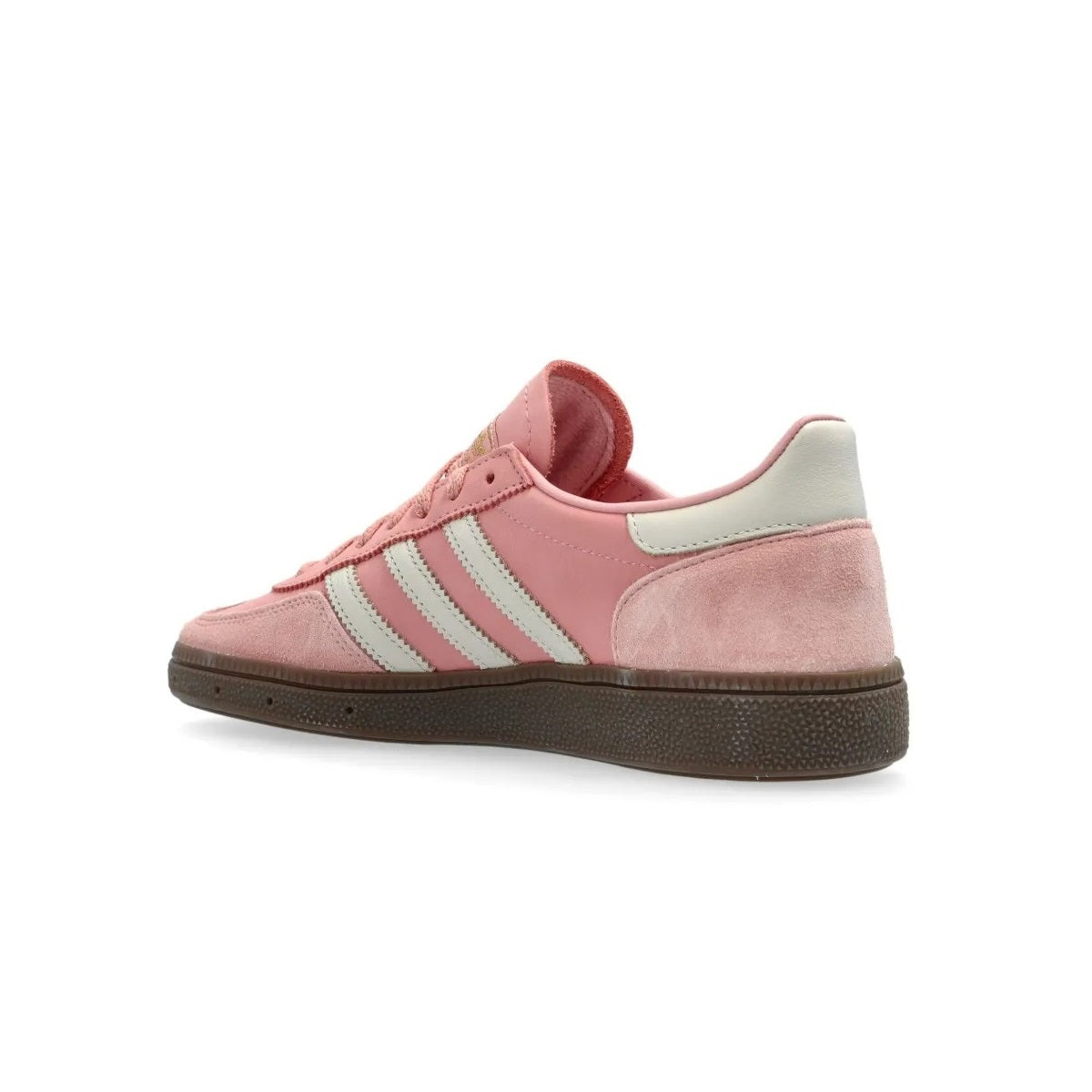 All About Pink Adidas sneaker with three white stripes