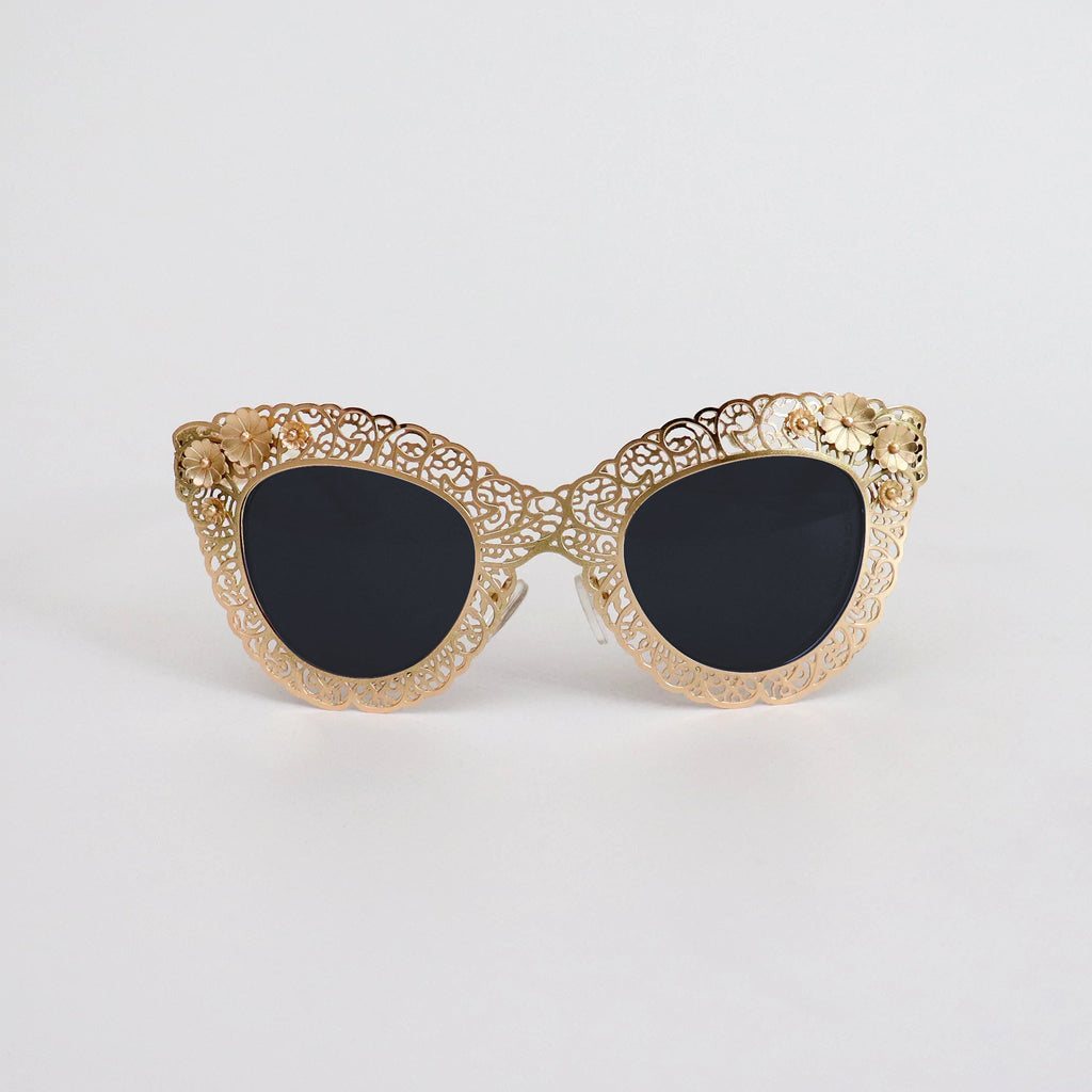 GOLD FRAME BLACK LENS - All About Eg