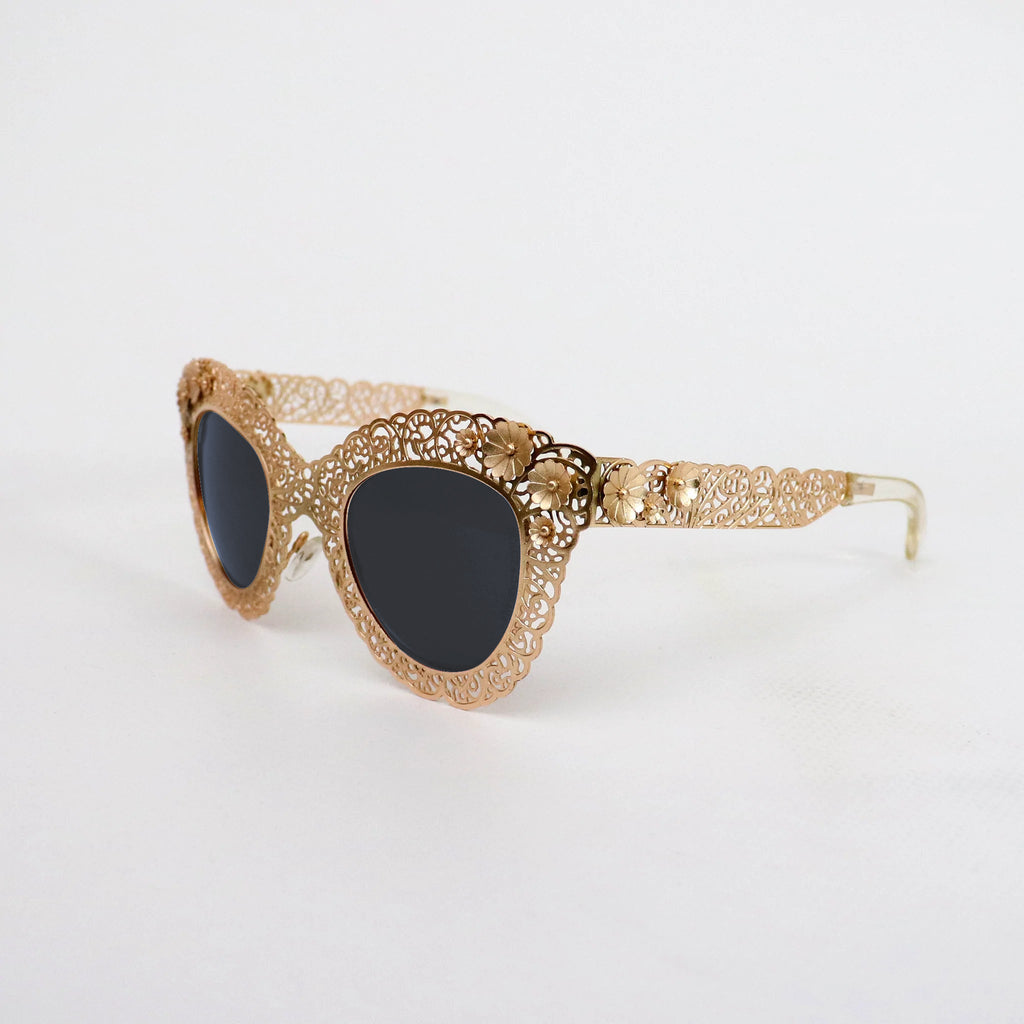 GOLD FRAME BLACK LENS - All About Eg