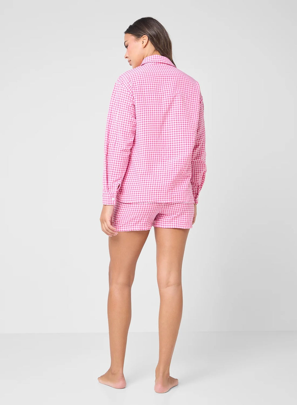 Gingham Shirt & Short Pyjama Set
