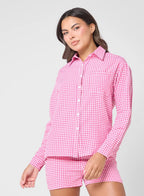 Gingham Shirt & Short Pyjama Set