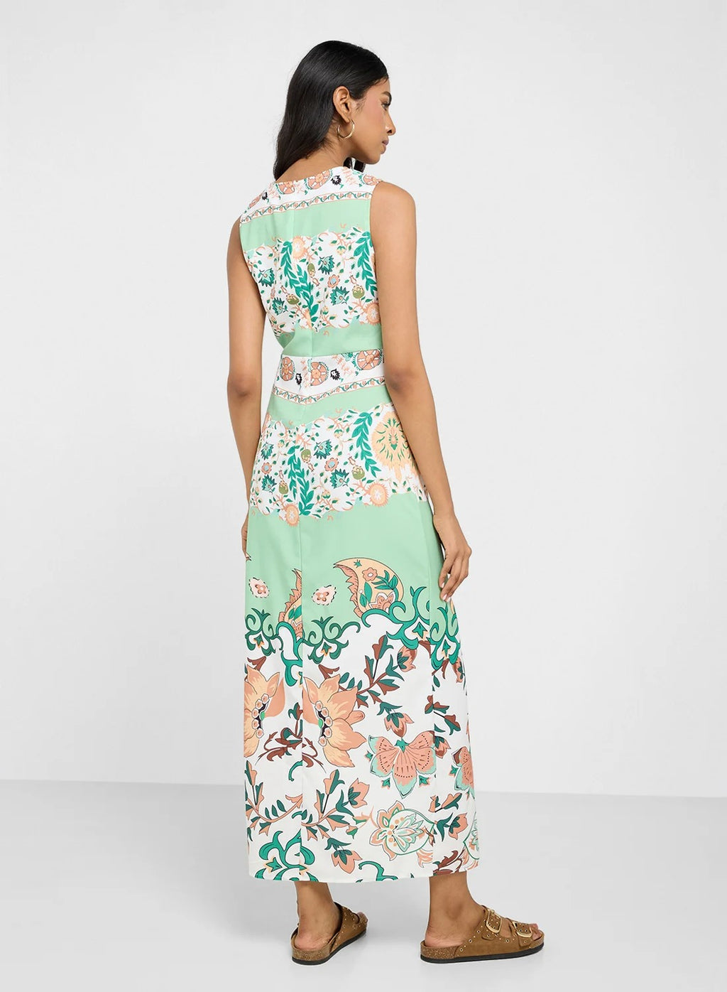 Halter Neck Floral Printed Dress