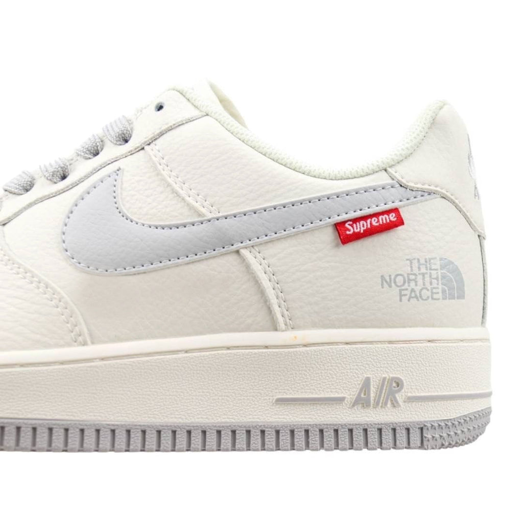 Supreme x The North Face x Nike Air Force 1 07 Low Off White Grey - All About Eg