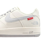 Supreme x The North Face x Nike Air Force 1 07 Low Off White Grey - All About Eg